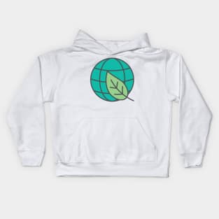 Nature Globe Environment Icon Kids Hoodie